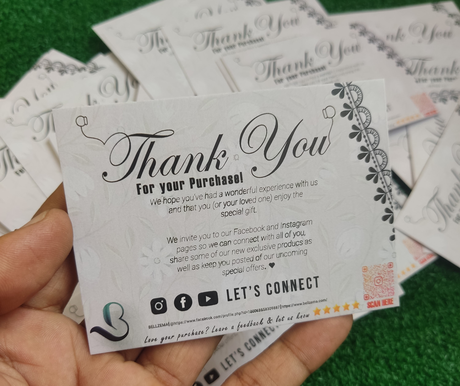 Customize Thank you Card ( Minimum Order 100 Pcs )